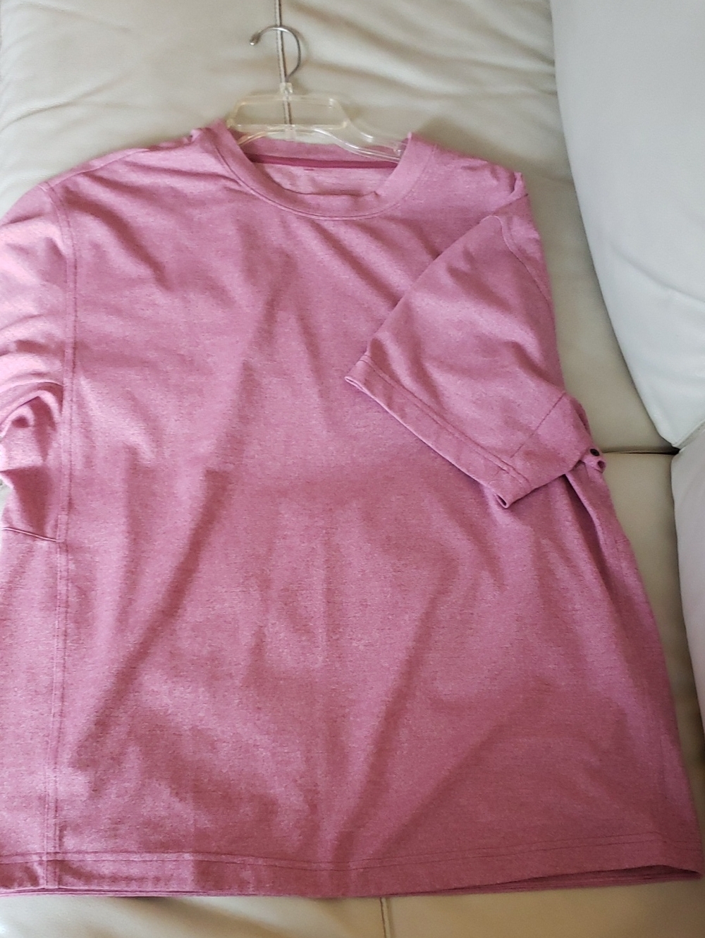 Lululemon Men's Short Sleeve Crew Neck Shirt - Pink